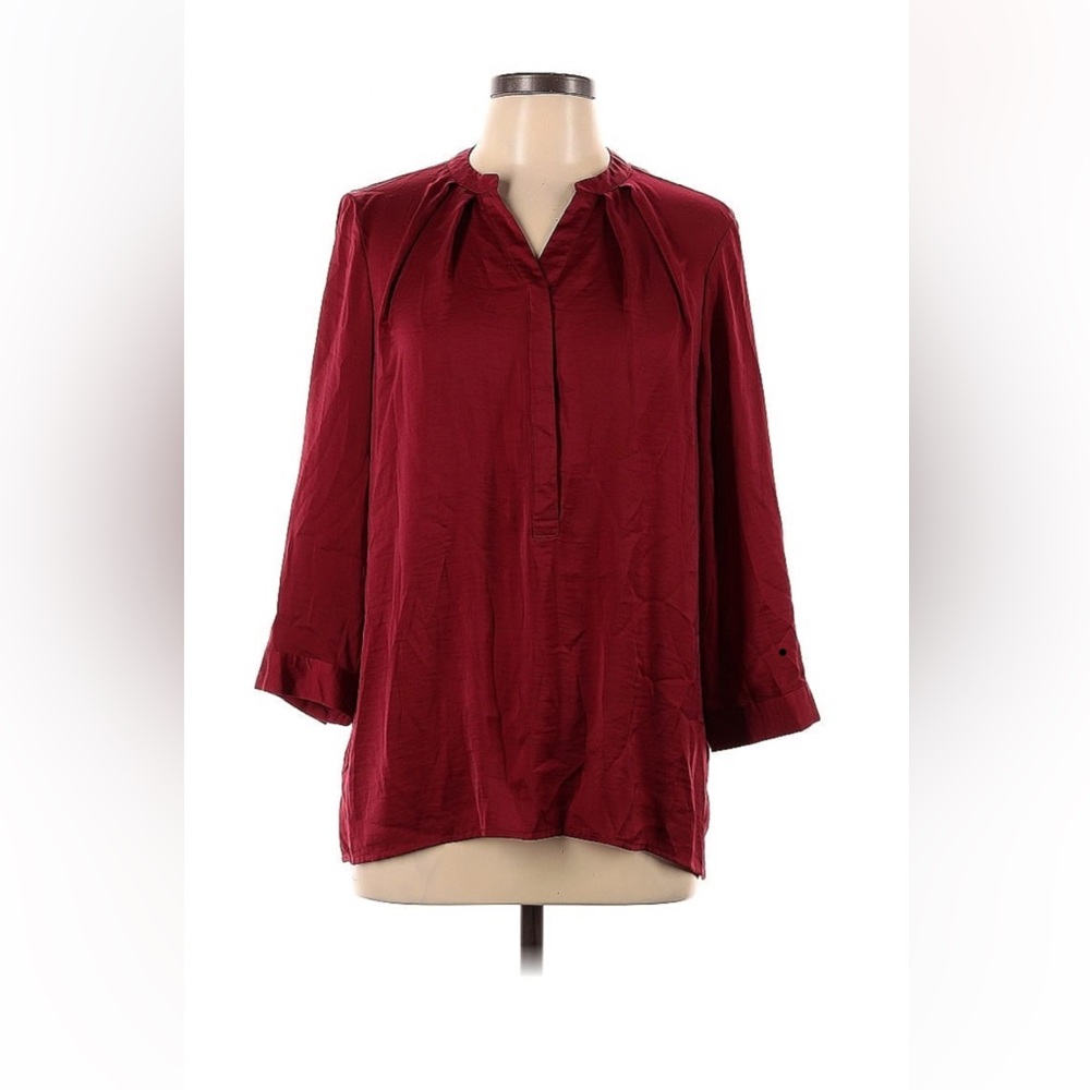 Size Large, Elegant Burgundy Women's Top